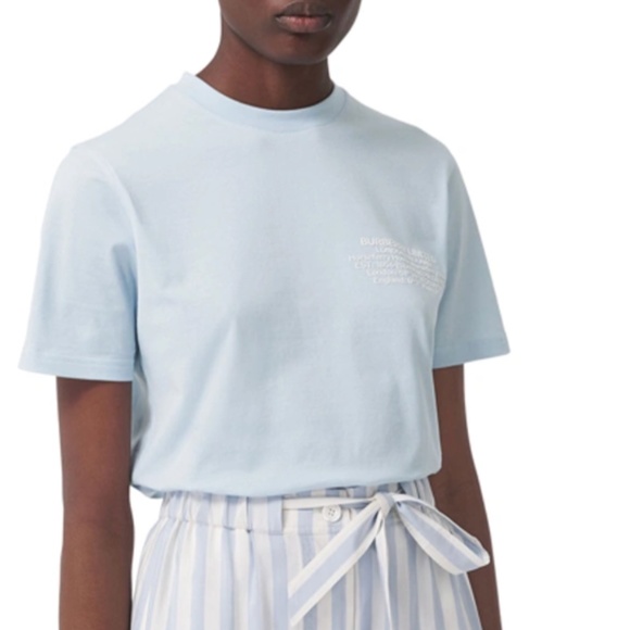 Burberry Tops - Burberry Jemma coordinates tee Shirt Size XS Pale Blue